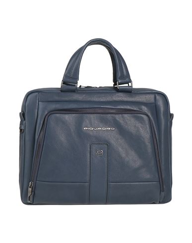 Piquadro Man Handbag Navy Size - Cow Leather, Eva (ethylene - Vinyl - Acetate), Nylon, Polyester In Blue