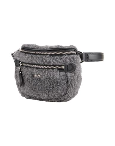 Max Mara Woman Belt Bag Grey Size - Virgin Wool, Alpaca Wool, Silk, Cow Leather