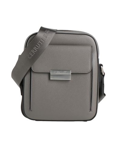 Cerruti 1881 Man Cross-body Bag Grey Size - Calfskin