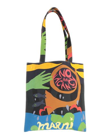 Marni No Vacancy Inn Woman Shoulder Bag Charcoal Size - Textile Fibers