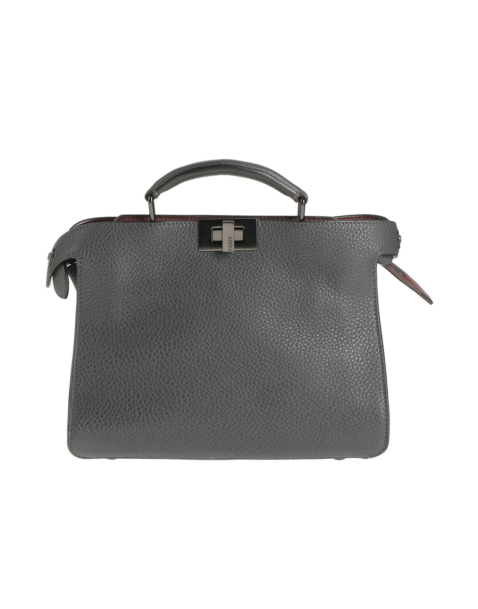 《セール開催中》FENDI レディース ハンドバッグ チャコール 革（なめし加工）