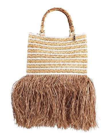 La Milanesa Woman Handbag Beige Size - Natural Raffia