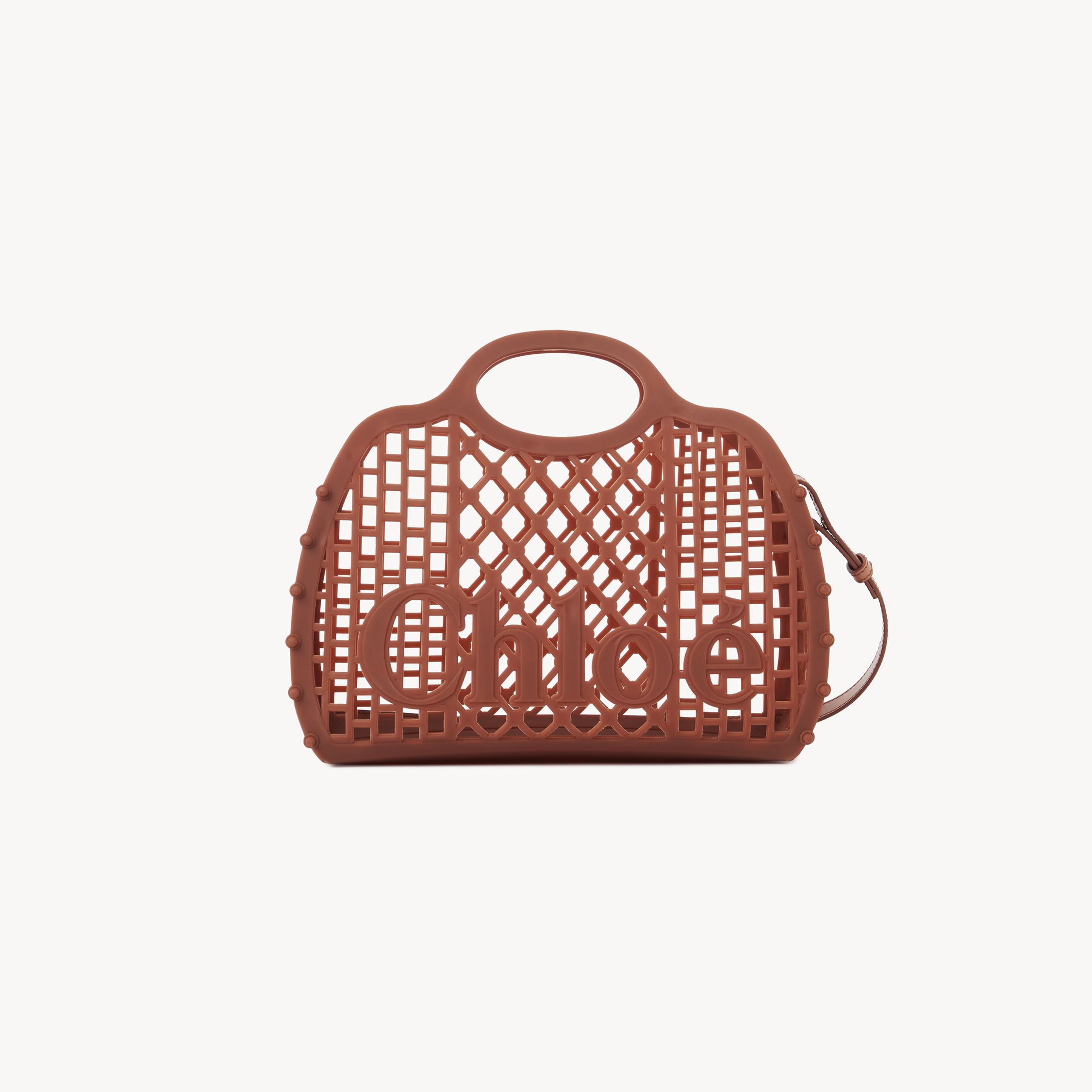Chloé Cage Tote Bag In Jelly Orange Size Onesize 100% Thermoplastic Polyurethane