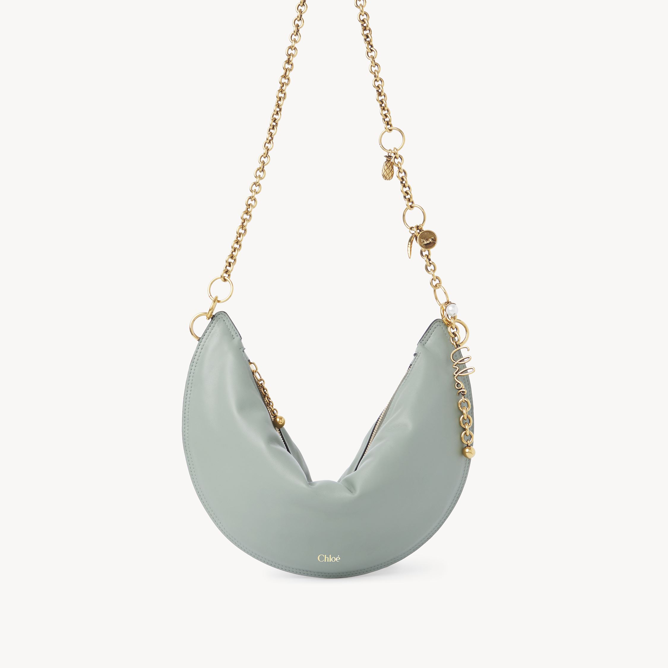 Chloé Icons Shoulder Bag In Soft Leather Green Size Onesize 100% Lambskin