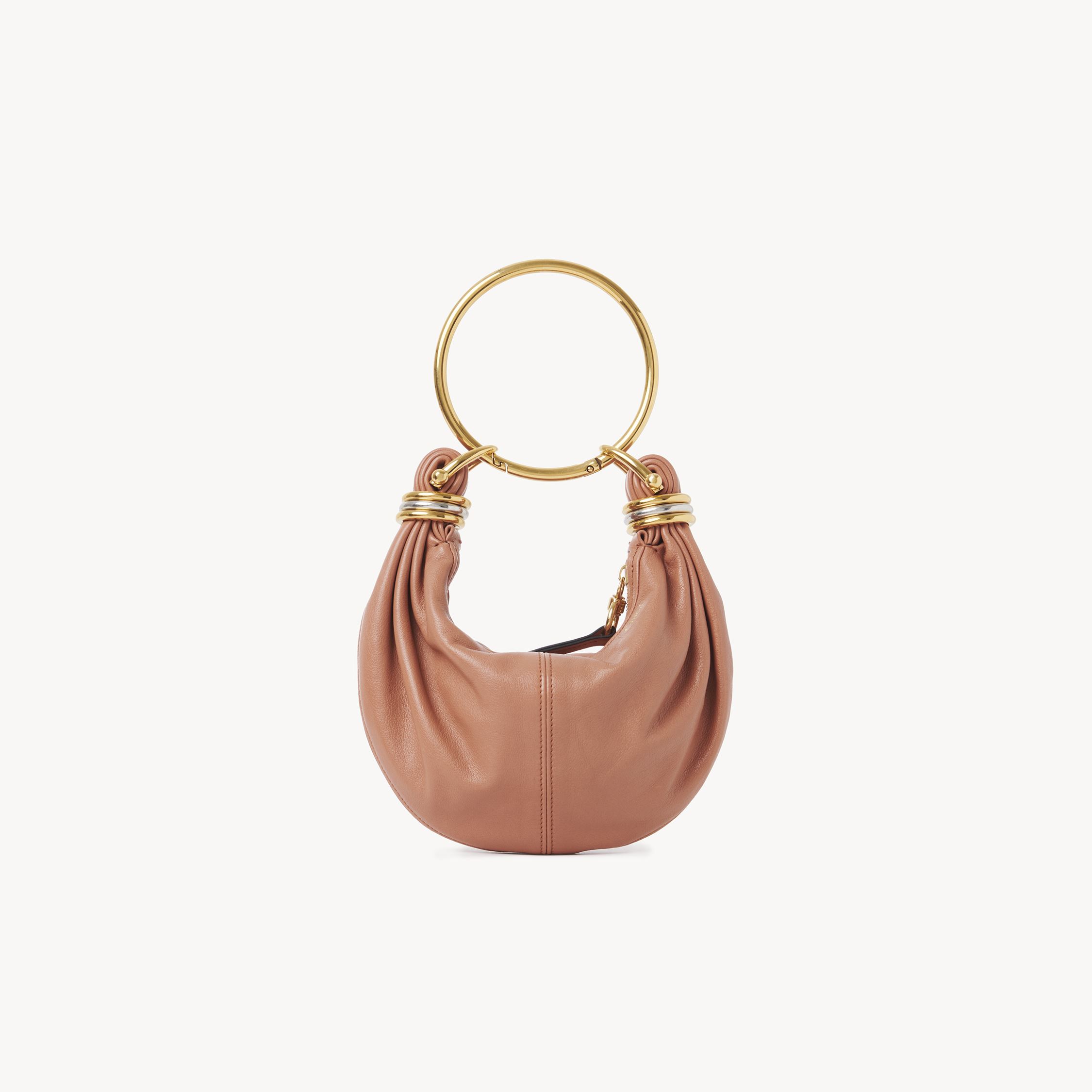 Chloé Mini Bracelet Hobo Bag In Grained Leather Orange Size Onesize 100% Bubalus Bubalis, Farmed, Coo Ital