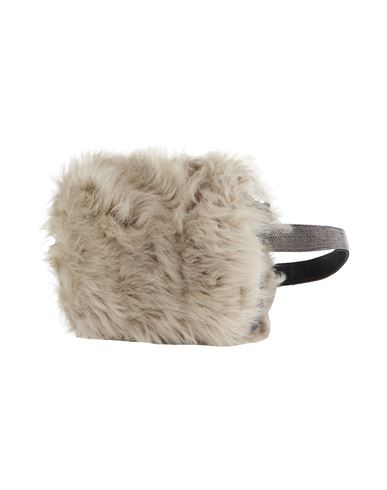 Brunello Cucinelli Woman Belt Bag Grey Size - Shearling In Gray