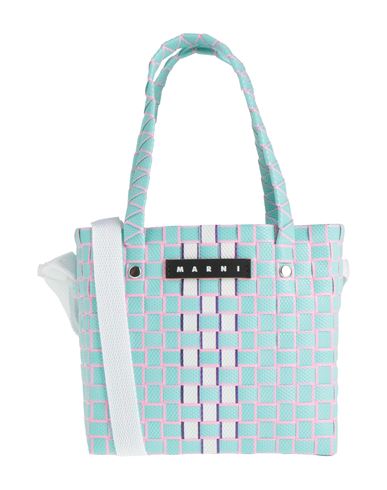 Marni Toddler Girl Handbag Turquoise Size - Polypropylene, Cow Leather