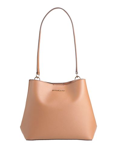 Michael Michael Kors Woman Shoulder Bag Brown Size - Pvc - Polyvinyl Chloride, Polyester, Cotton, Po In Brown