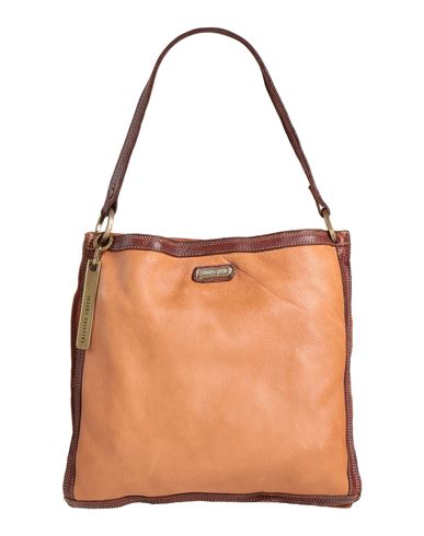 Caterina Lucchi Gold Clara Woman Handbag Camel Size - Calfskin, Cowhide In Sand