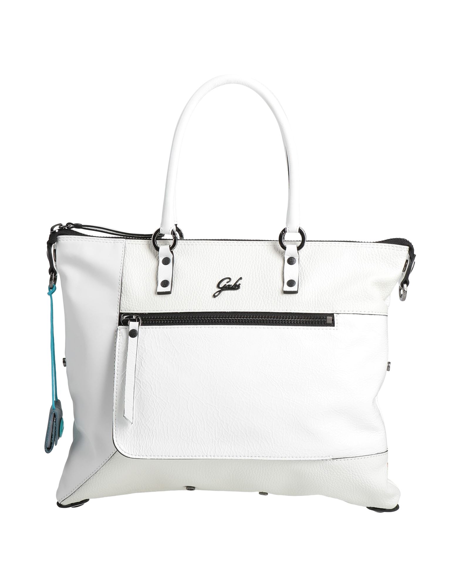 8 by YOOX ☆ ハンドバッグ キャンバス ビーズ付 / ホワイト