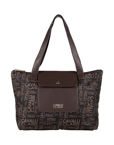 Cavalli Class Woman Shoulder Bag Chocolate Brown Size - Polyurethane In Brown