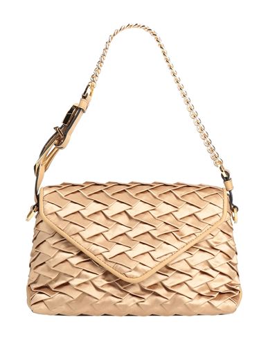 Alberta Ferretti Woman Handbag Camel Size - Textile Fibers, Leather