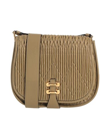 Alberta Ferretti Woman Cross-body Bag Khaki Size - Leather