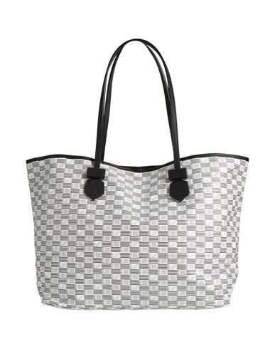 Moreau Paris Woman Shoulder Bag Charcoal Size - Linen, Cotton, Calfskin