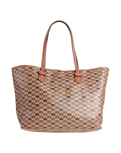 Moreau Paris Woman Shoulder Bag Brown Size - Linen, Cotton, Calfskin In Brown