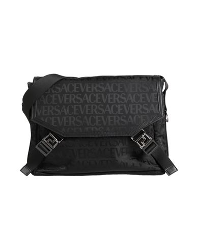 Versace Man Cross-body Bag Black Size - Polyamide In Black