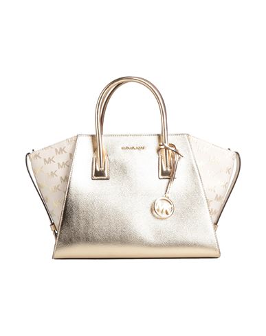 Michael Michael Kors Woman Handbag Gold Size - Cow Leather, Textile Fibers In Gold