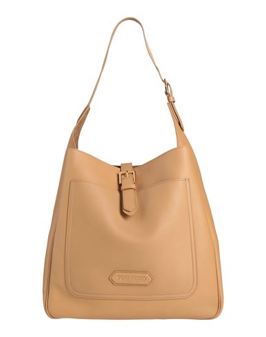 Tom Ford Woman Shoulder Bag Camel Size - Calfskin, Brass