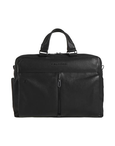 Piquadro Man Handbag Black Size - Cow Leather, Eva (ethylene - Vinyl - Acetate), Nylon, Metal