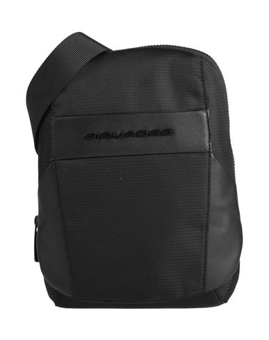 Piquadro Man Cross-body Bag Black Size - Cow Leather, Eva (ethylene - Vinyl - Acetate), Nylon, Polye