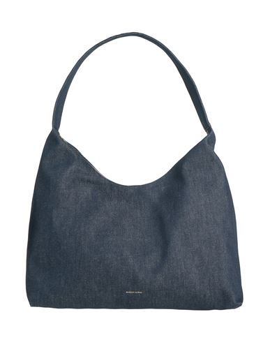 Mansur Gavriel Woman Shoulder Bag Blue Size - Textile Fibers
