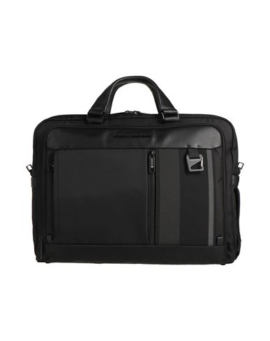 Piquadro Man Handbag Black Size - Cow Leather, Nylon, Polyester