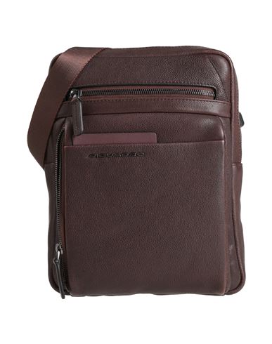 Piquadro Man Cross-body Bag Dark Brown Size - Cow Leather