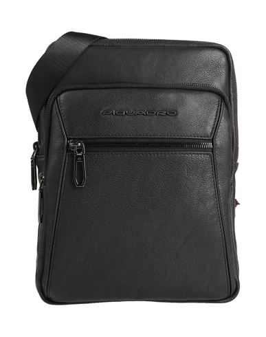 Piquadro Man Cross-body Bag Black Size - Cow Leather, Eva (ethylene - Vinyl - Acetate), Nylon, Polye
