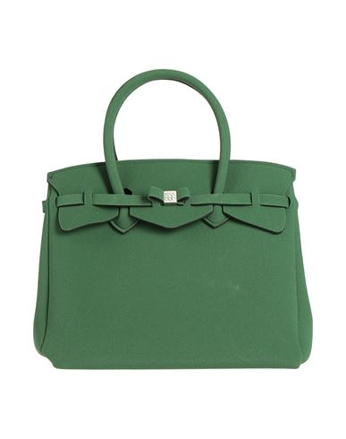 Save My Bag Woman Handbag Green Size - Polyamide, Elastane In Green