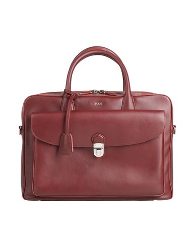 Tod's Man Handbag Burgundy Size - Leather In Red