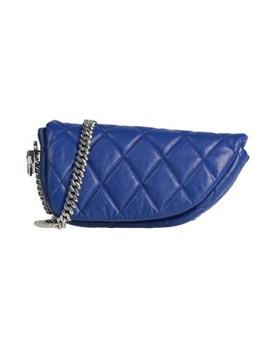 Burberry Woman Cross-body Bag Blue Size - Lambskin, Upcycled Metals In Blue