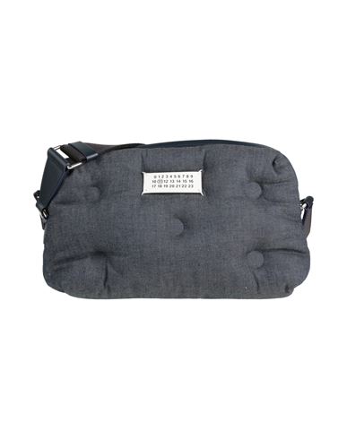 Maison Margiela Man Cross-body Bag Navy Size - Textile Fibers, Leather In Blue