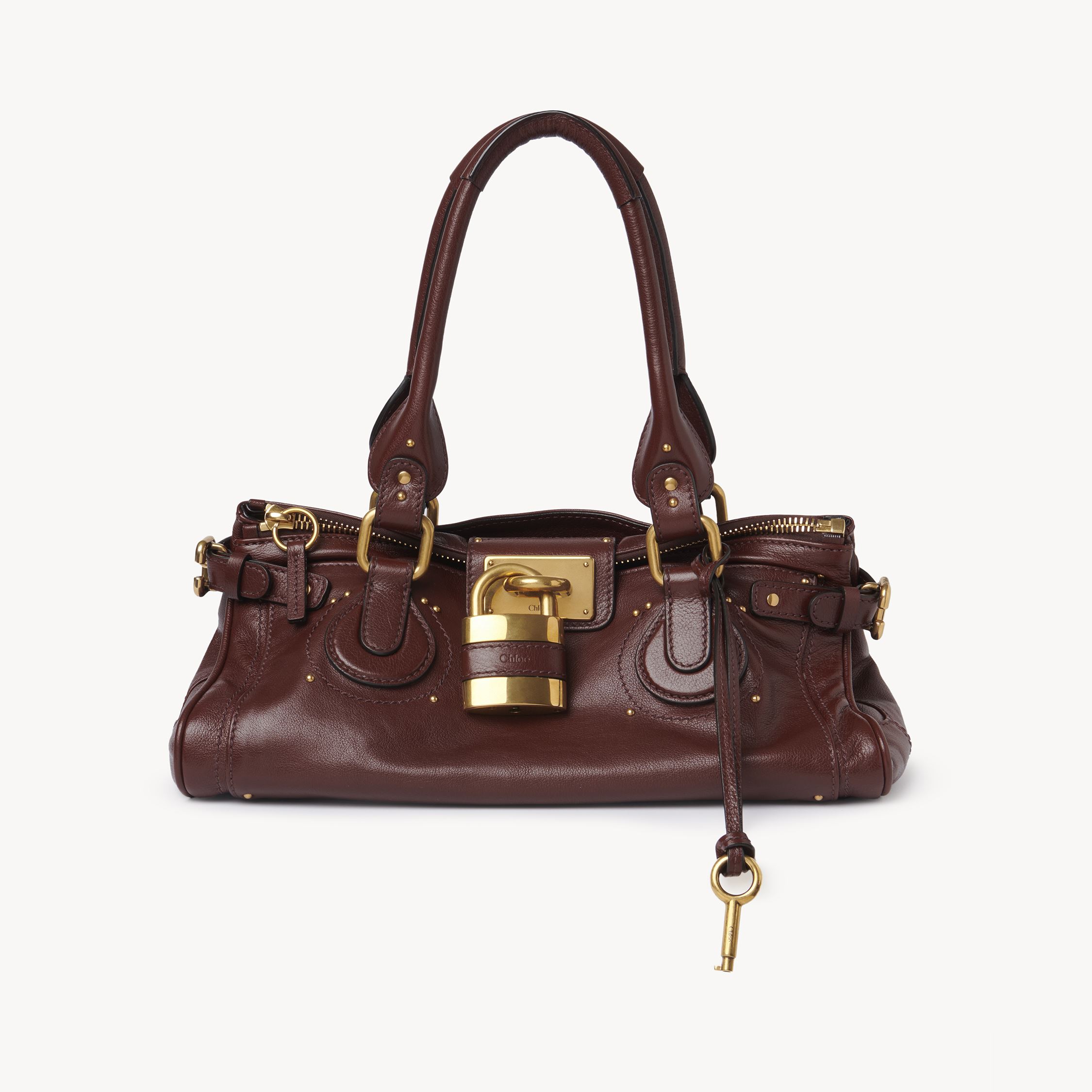 Chloé Sac Paddington En Cuir Grainé Femme Brun Taille Onesize 100% Cuir De Veau