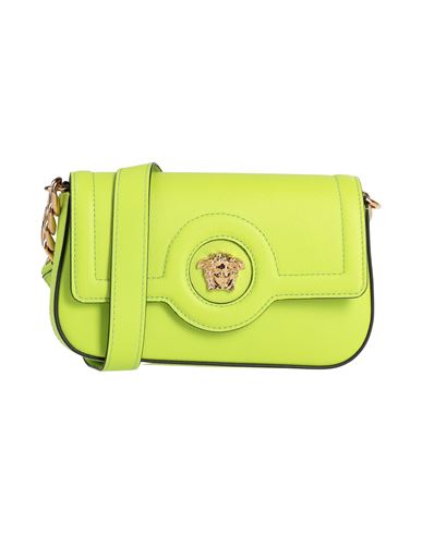 Versace Woman Cross-body Bag Lime Green Size - Calfskin In Green