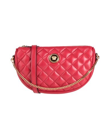 Versace Woman Cross-body Bag Garnet Size - Lambskin In Red