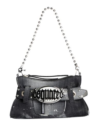 Dsquared2 Woman Handbag Charcoal Size - Cotton In Gray
