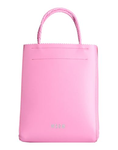 Msgm Woman Handbag Fuchsia Size - Leather In Pink