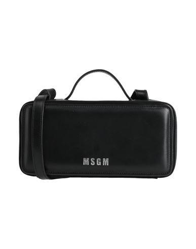 Msgm Woman Handbag Black Size - Calfskin In Black