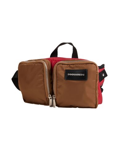Dsquared2 Man Belt Bag Brown Size - Textile Fibers In Brown