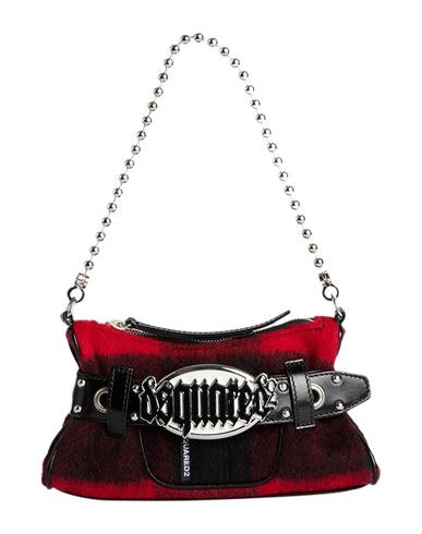 Dsquared2 Woman Handbag Red Size - Wool, Leather In Red