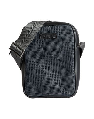 Cerruti 1881 Man Cross-body Bag Charcoal Size - Cow Leather In Gray