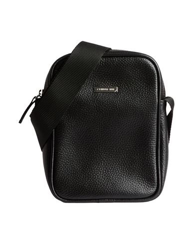 Cerruti 1881 Man Cross-body Bag Black Size - Cow Leather In Black
