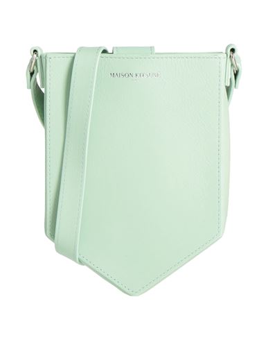 Maison Kitsuné Woman Cross-body Bag Light Green Size - Leather