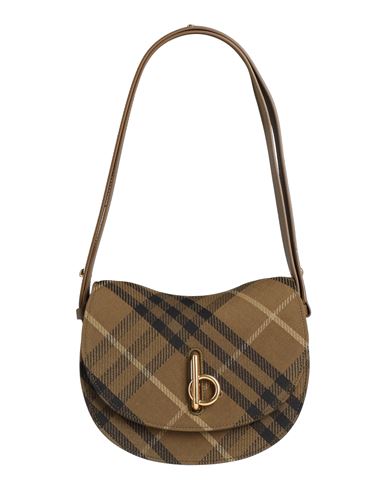 Burberry Woman Handbag Military Green Size - Textile Fibers, Leather