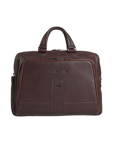 Piquadro Man Handbag Dark Brown Size - Cow Leather, Eva (ethylene - Vinyl - Acetate), Nylon, Polyest In Brown
