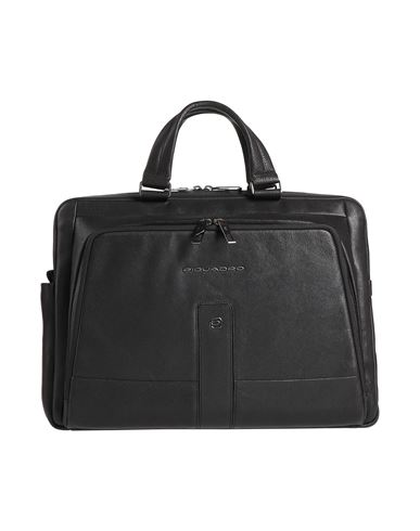 Piquadro Man Handbag Black Size - Cow Leather, Eva (ethylene - Vinyl - Acetate), Nylon, Polyester, M In Black