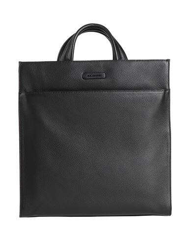 Piquadro Man Handbag Black Size - Cow Leather, Metal In Black