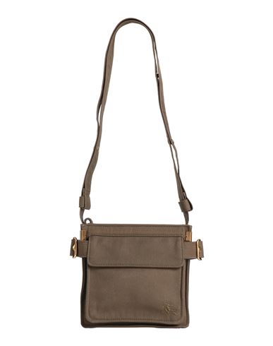 Burberry Man Shoulder Bag Military Green Size - Recycled Polyester, Cotton In Green