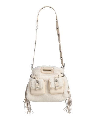 Maje Woman Shoulder Bag Cream Size - Polyester, Leather In White