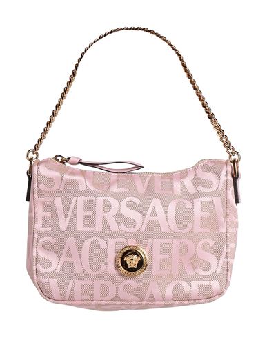 Versace Woman Shoulder Bag Pink Size - Polyester, Cotton, Calfskin